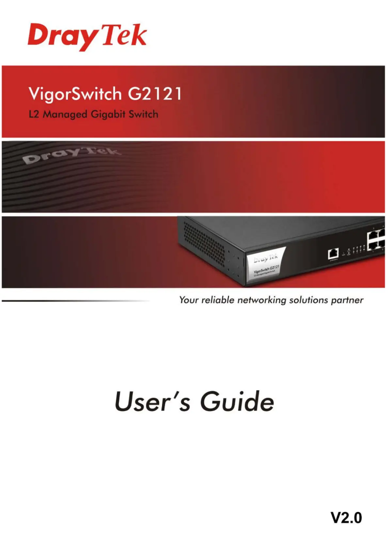 Image de la première page du manuel de l'appareil VigorSwitch G2121
