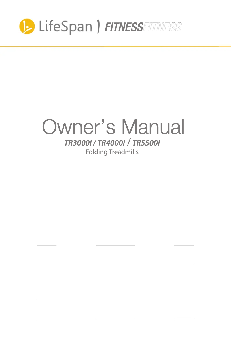 Page n°1 - Manuel utilisateur LifeSpan TR5500iT