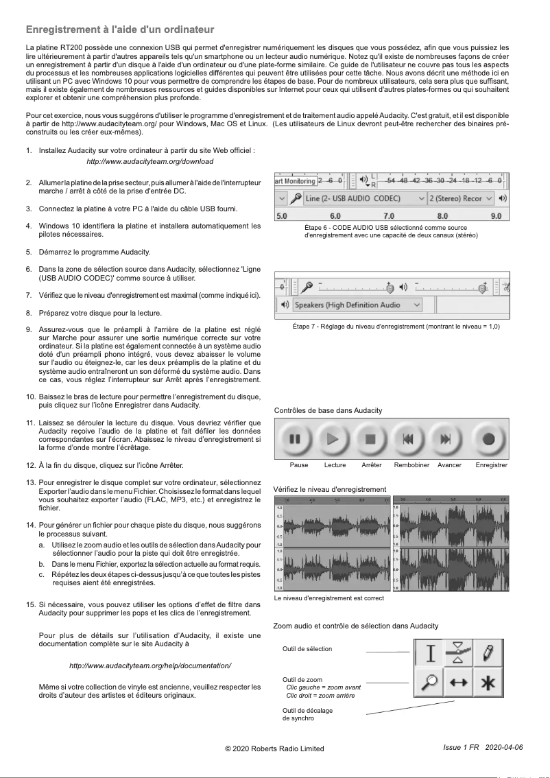 Image de la première page du manuel de l'appareil RT200