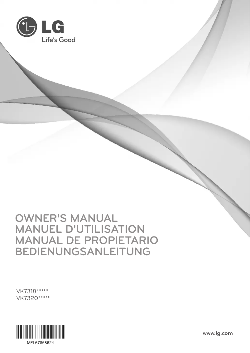 Page 1 de la notice Manuel utilisateur LG VK7320NRT