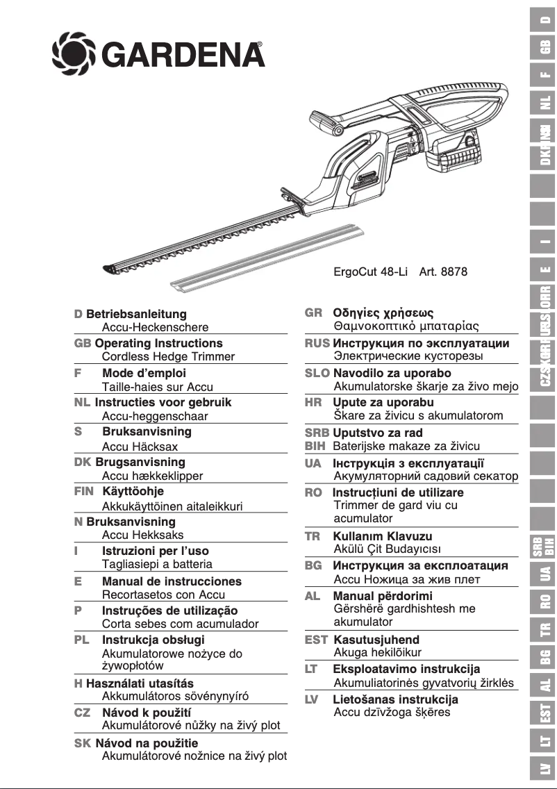 Page n°1 - Manuel utilisateur Gardena ErgoCut 48