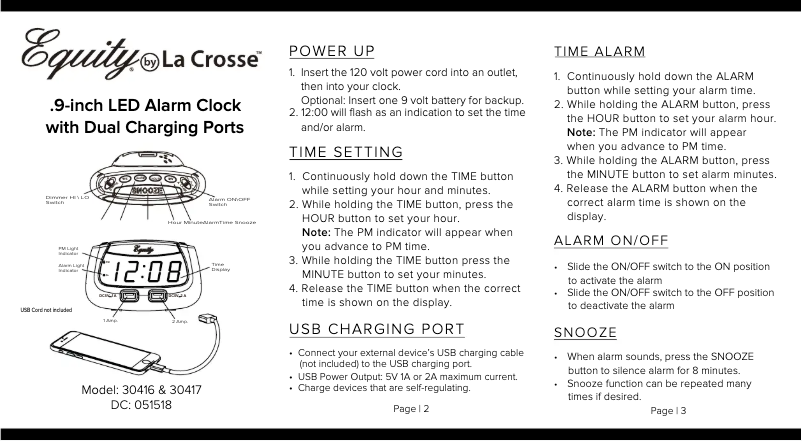 Página 1 del manual Manual de usuario La Crosse Technology 30417