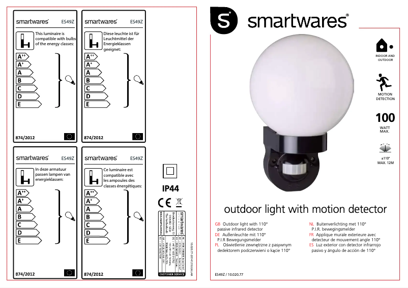 Image de la première page du manuel de l'appareil 10.020.77