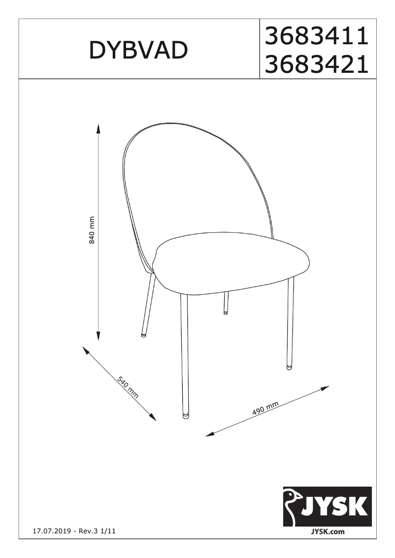 Página 1 del manual Manual de usuario JYSK Dybvad
