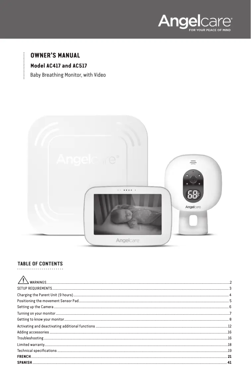 Página 1 del manual Manual de usuario Angelcare AC417
