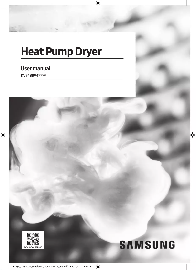 Page 1 de la notice Manuel utilisateur Samsung DV90BB9440GH