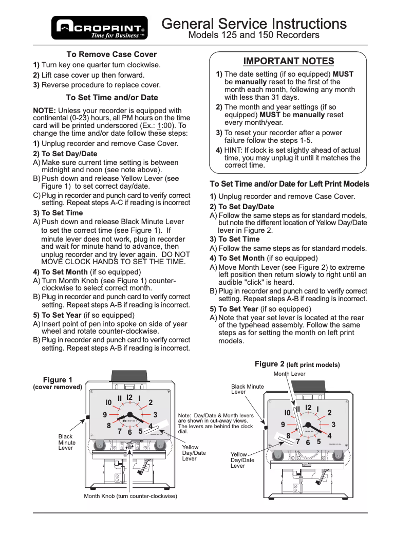 Page 1 de la notice Manuel utilisateur Acroprint 150NR4