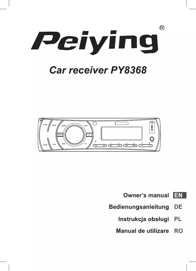 Image de la première page du manuel de l'appareil PY-8368