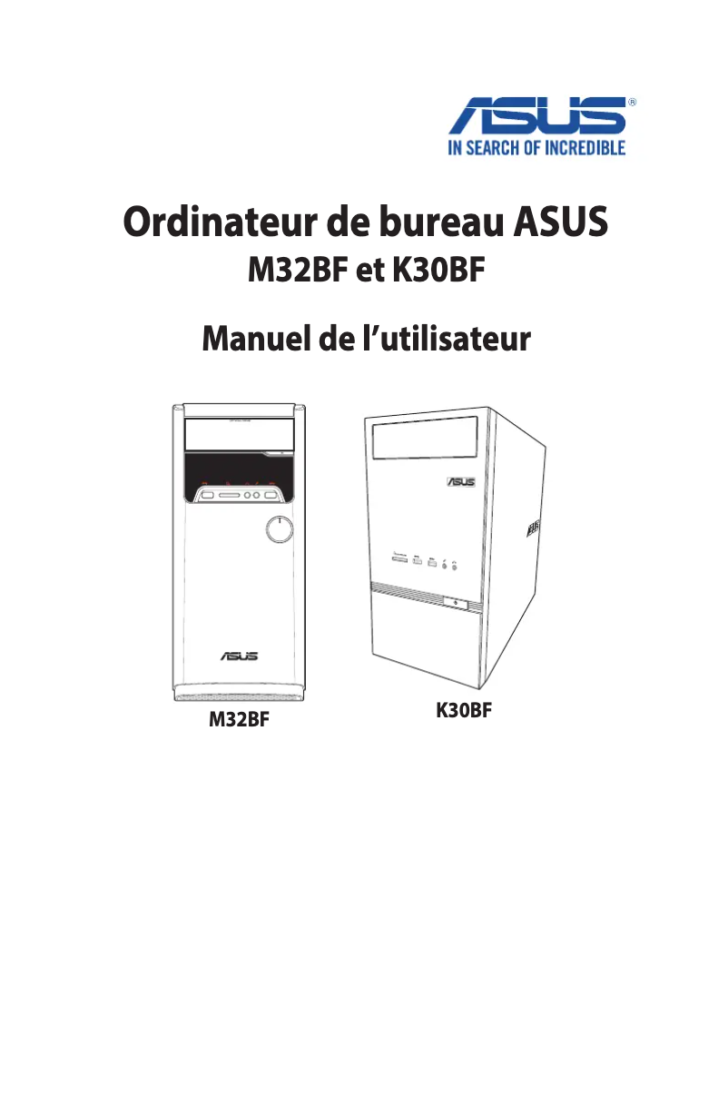 Page n°1 - Manuel utilisateur Asus VivoPC M32BF
