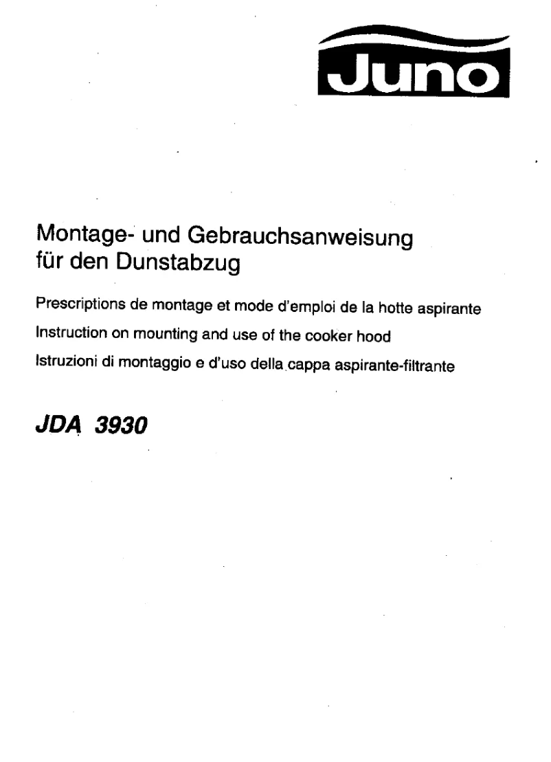 Image de la première page du manuel de l'appareil JDA3930E