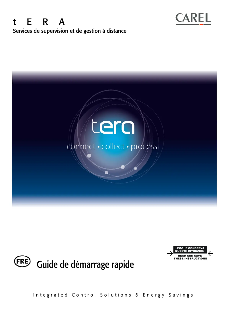 Page 1 de la notice Manuel utilisateur Carel tDisplay