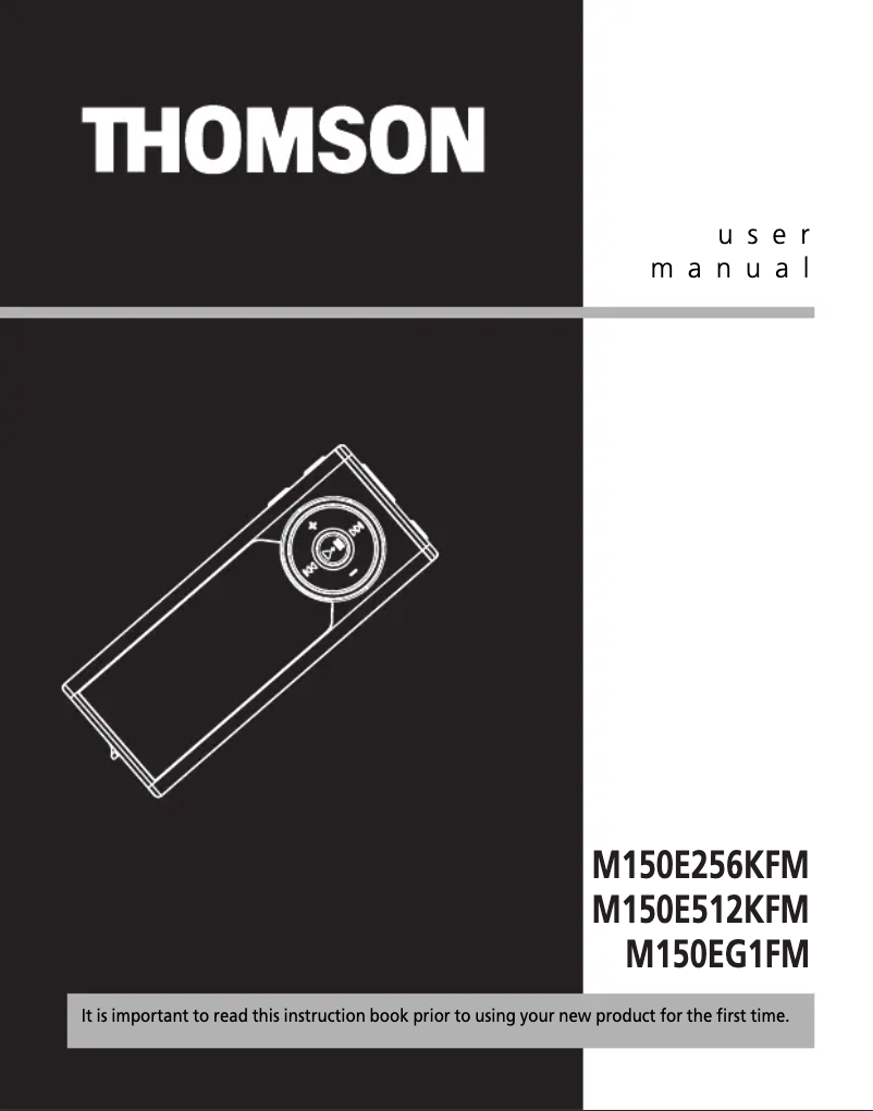Page n°1 - Manuel utilisateur Thomson M150EG1FM