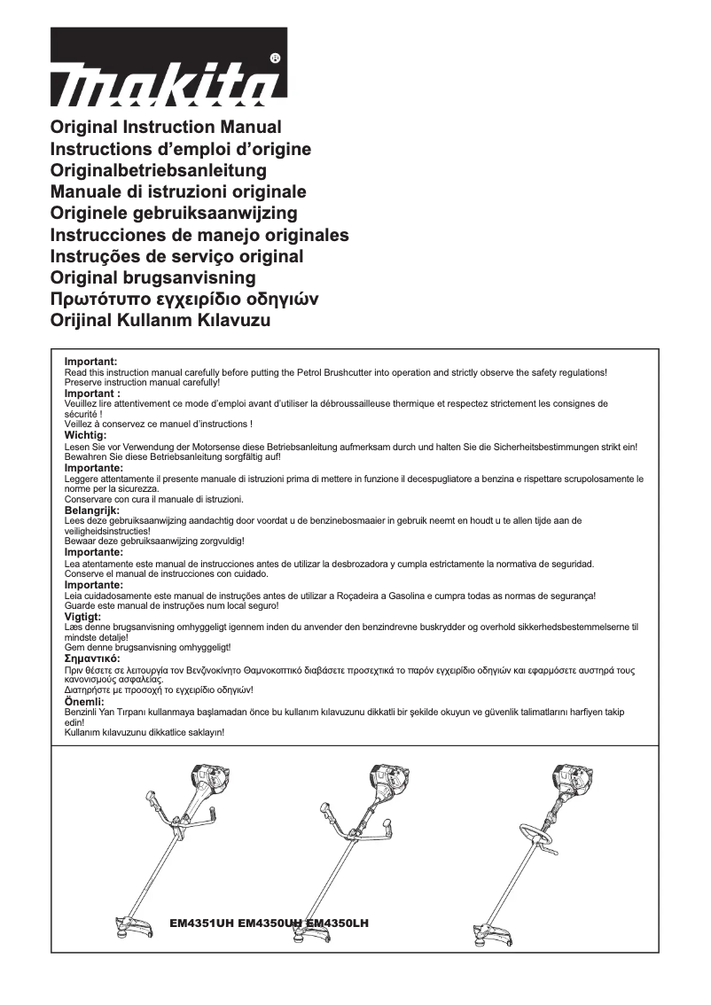 Page n°1 - Manuel utilisateur Makita EM4350LH