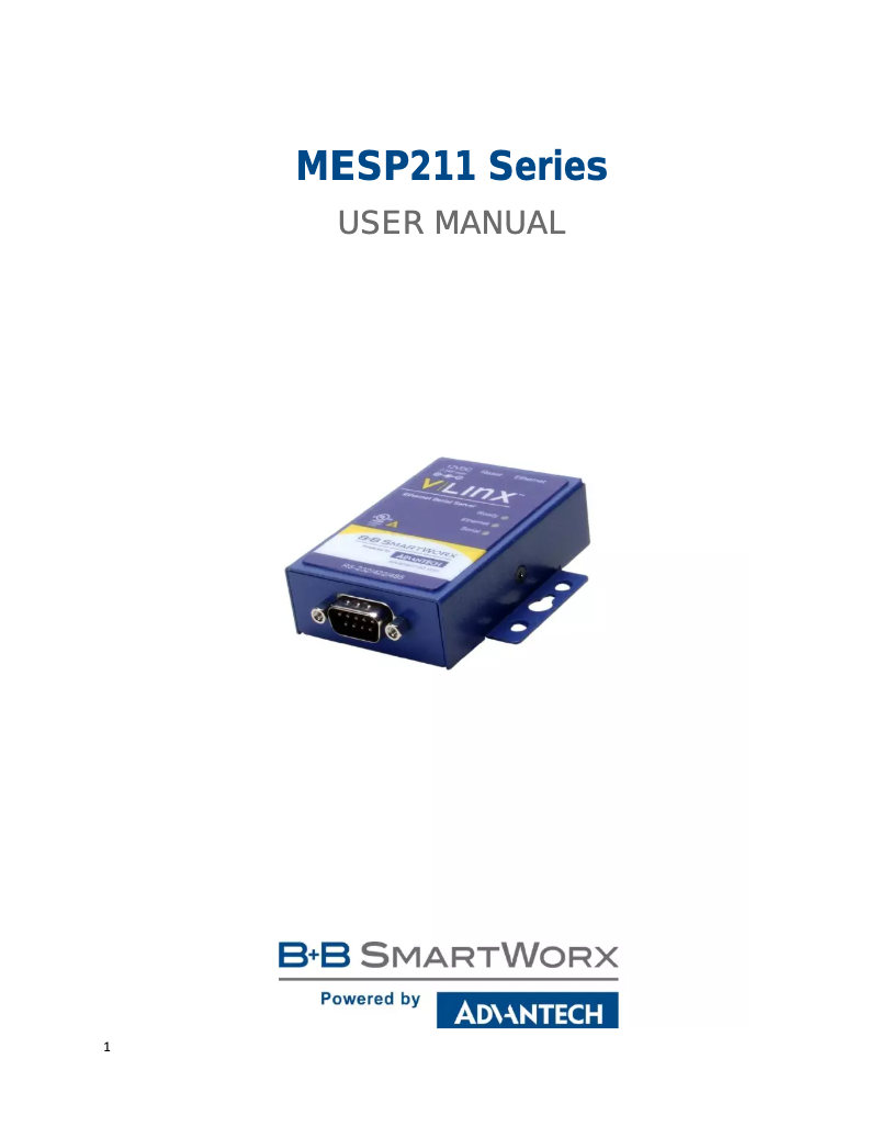 Page n°1 - Manuel utilisateur B&B Electronics MESP211D