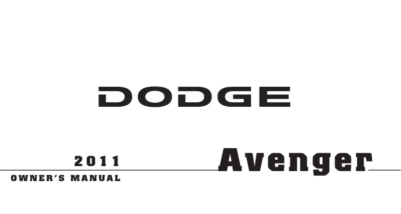 Imagen de la primera página del manual del dispositivo Avenger (2011)