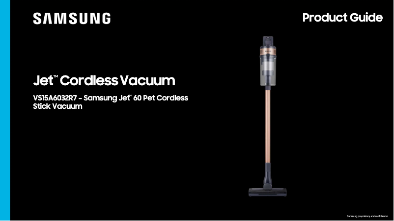 Page 1 de la notice Brochure Samsung Jet 60 Pet
