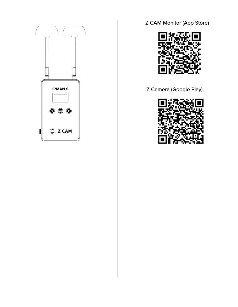 Página 1 del manual Manual de usuario Z CAM IPMan S