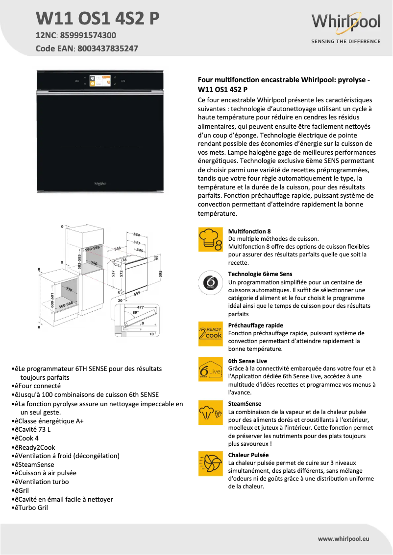 Image de la première page du manuel de l'appareil W11 OS1 4S2 P