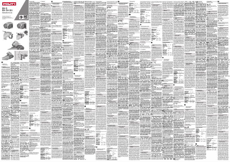 Página 1 del manual Manual de usuario Hilti BX‑SH B3