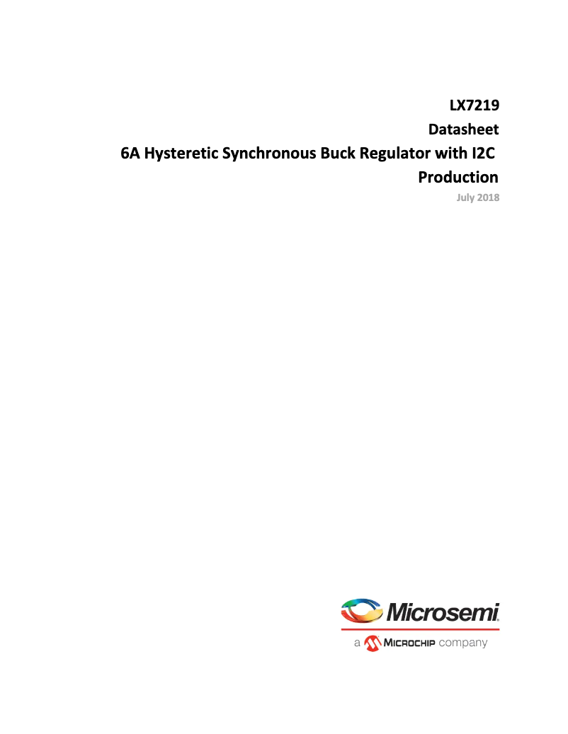 Page 1 de la notice Fiche technique Microchip LX7219