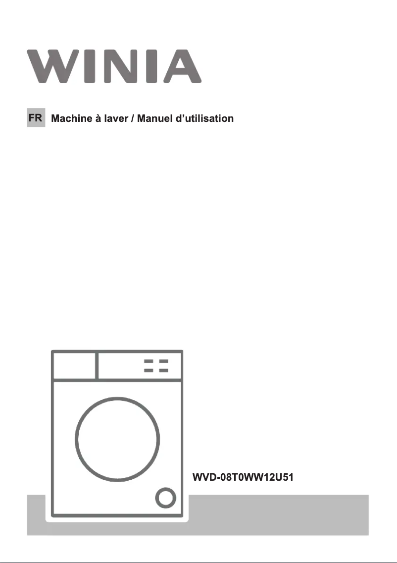 Page n°1 - Manuel utilisateur Winia WVD-08T0WW12U51