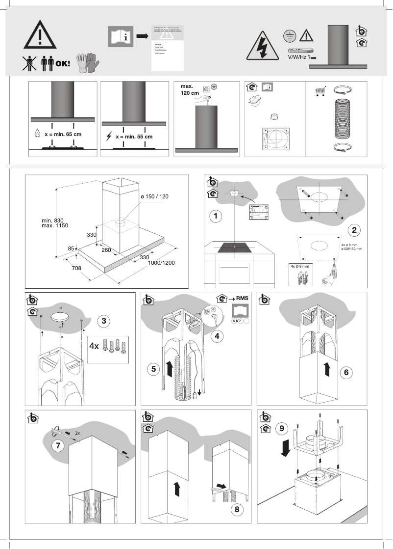 Page 1 de la notice Guide d'installation Asko CI41230G