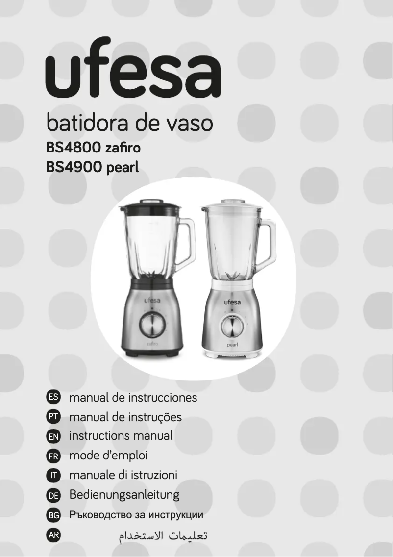 Page 1 de la notice Manuel utilisateur Ufesa Pearl BS4900