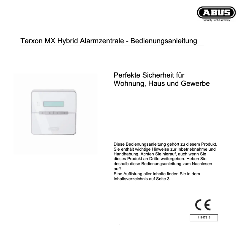 Page n°1 - Manuel utilisateur Abus AZ4110