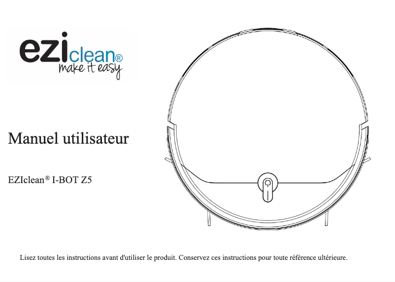 Image de la première page du manuel de l'appareil I-BOT Z5