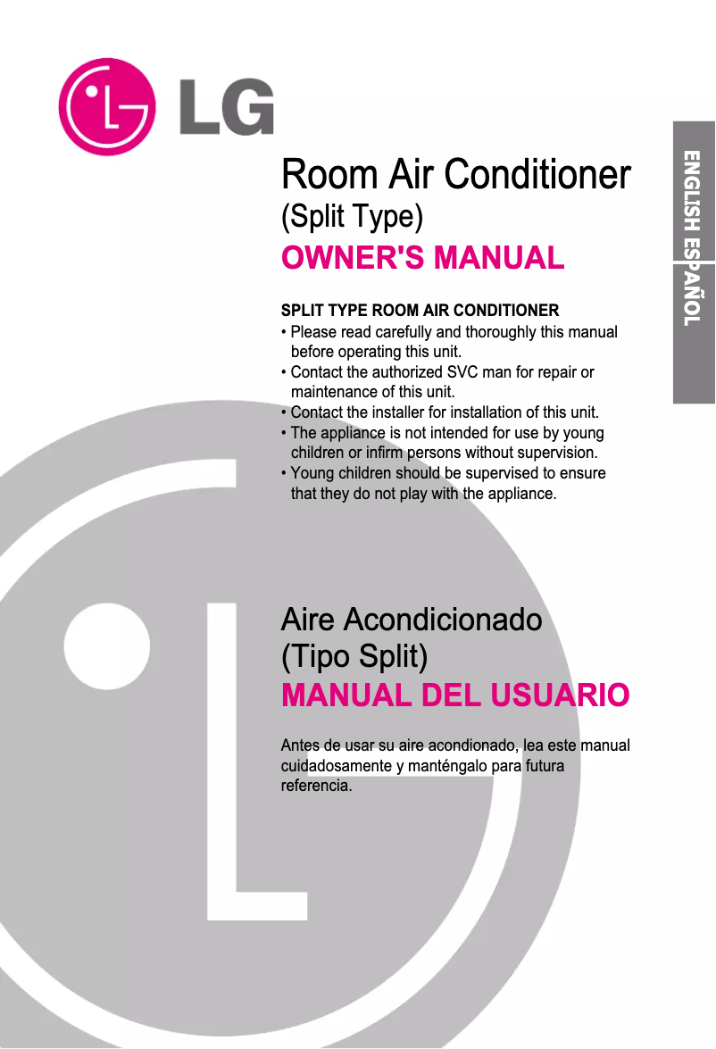 Página 1 del manual Manual de usuario LG LSNH096QLA1