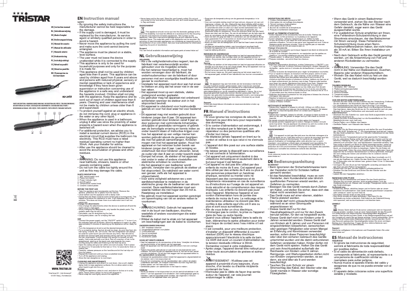 Image de la première page du manuel de l'appareil HD-2410