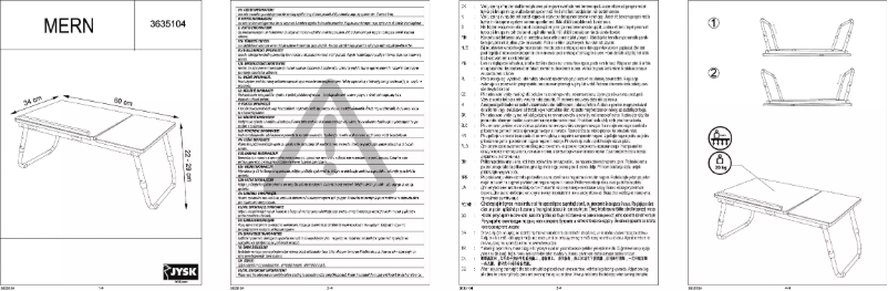 Page n°1 - Manuel utilisateur JYSK Mern (60x27x34)