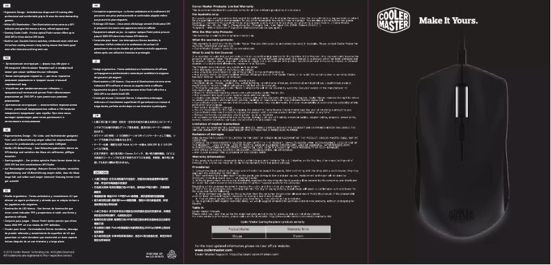 Image de la première page du manuel de l'appareil MasterMouse Lite S