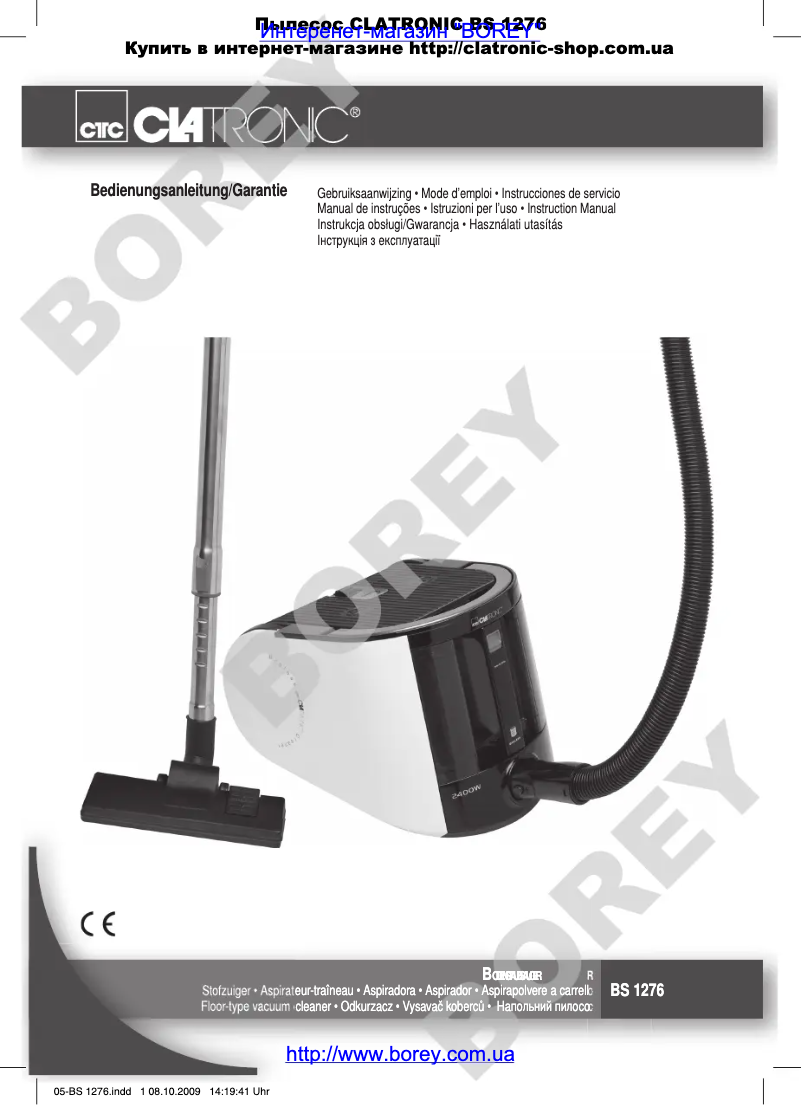 Page 1 de la notice Manuel utilisateur Clatronic BS 1276