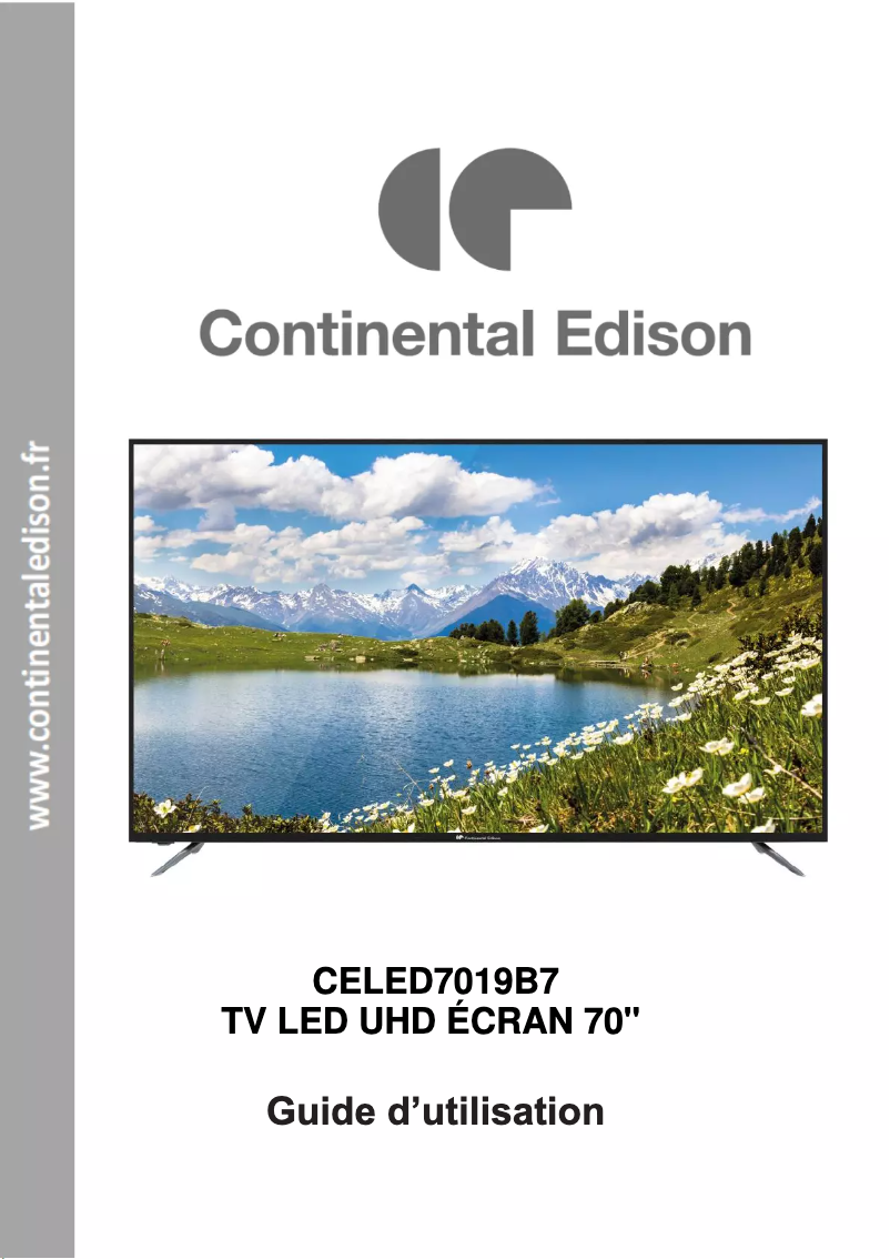 Page 1 de la notice Manuel utilisateur Continental Edison CELED7019B7