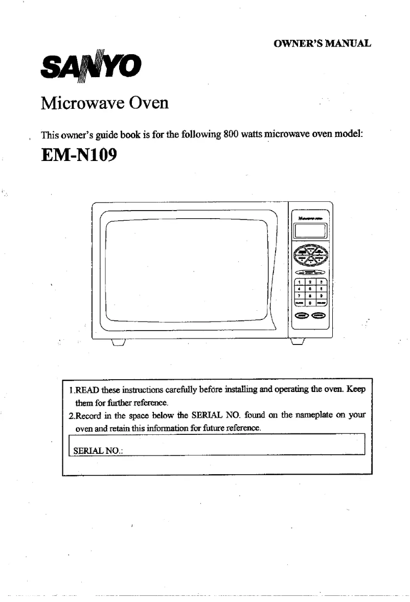 Page n°1 - Manuel utilisateur Sanyo EM-N109