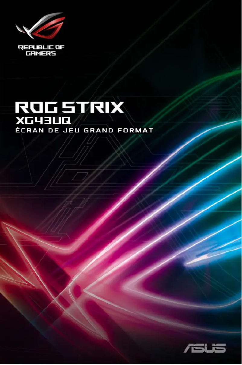 Image de la première page du manuel de l'appareil ROG Strix XG43UQ