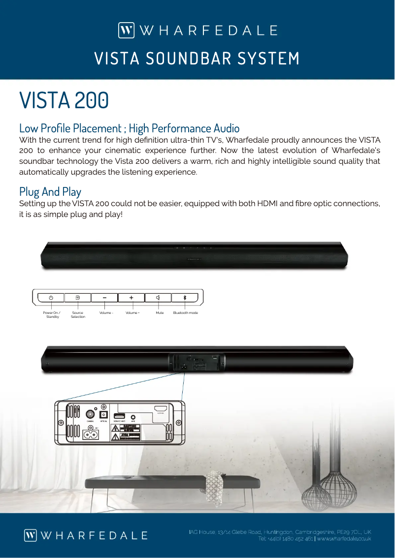 Page 1 de la notice Manuel utilisateur Wharfedale Vista 200