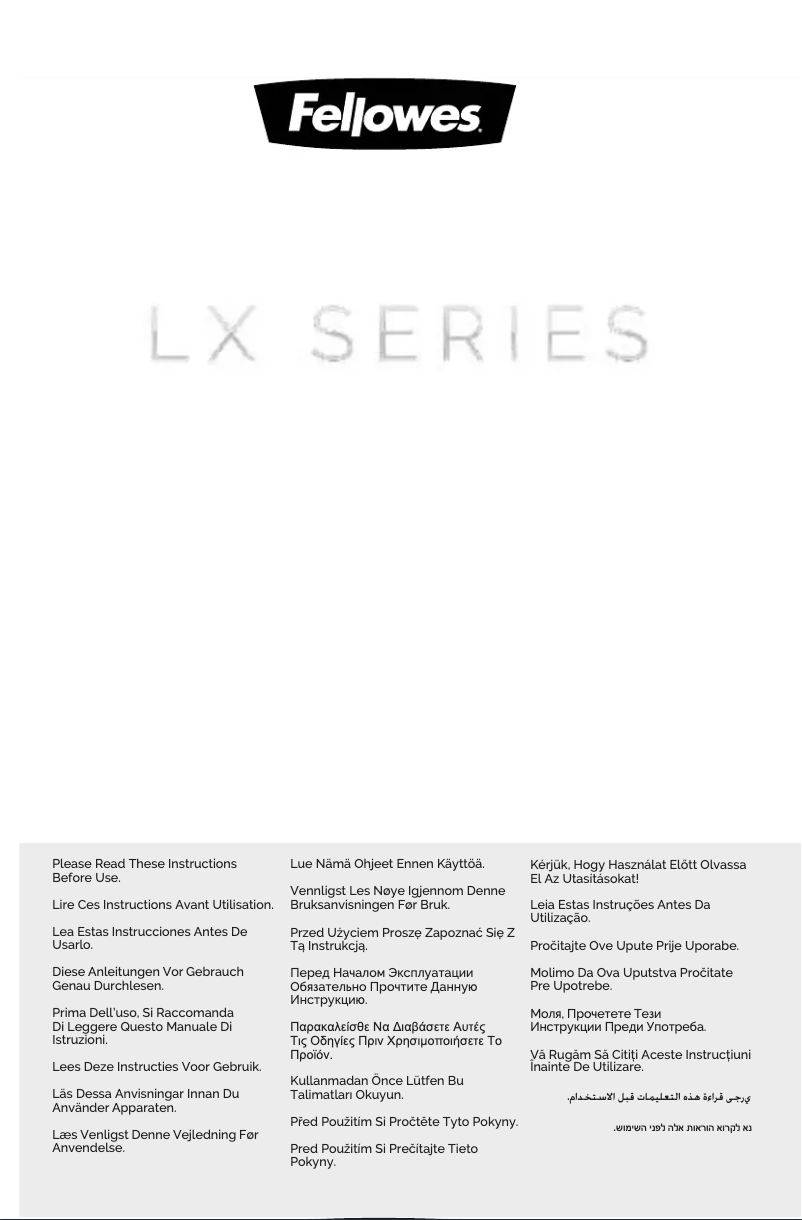 Image de la première page du manuel de l'appareil Powershred LX211