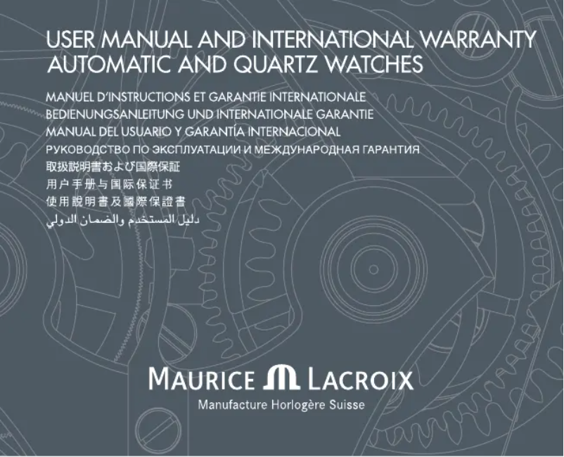 Page n°1 - Manuel utilisateur Maurice Lacroix Automatikuhr Aikon Automatik