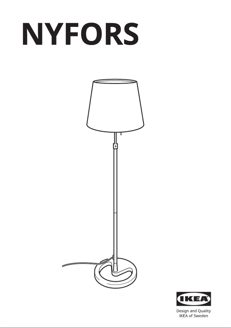 Page 1 de la notice Manuel utilisateur Ikea NYFORS 303.031.09
