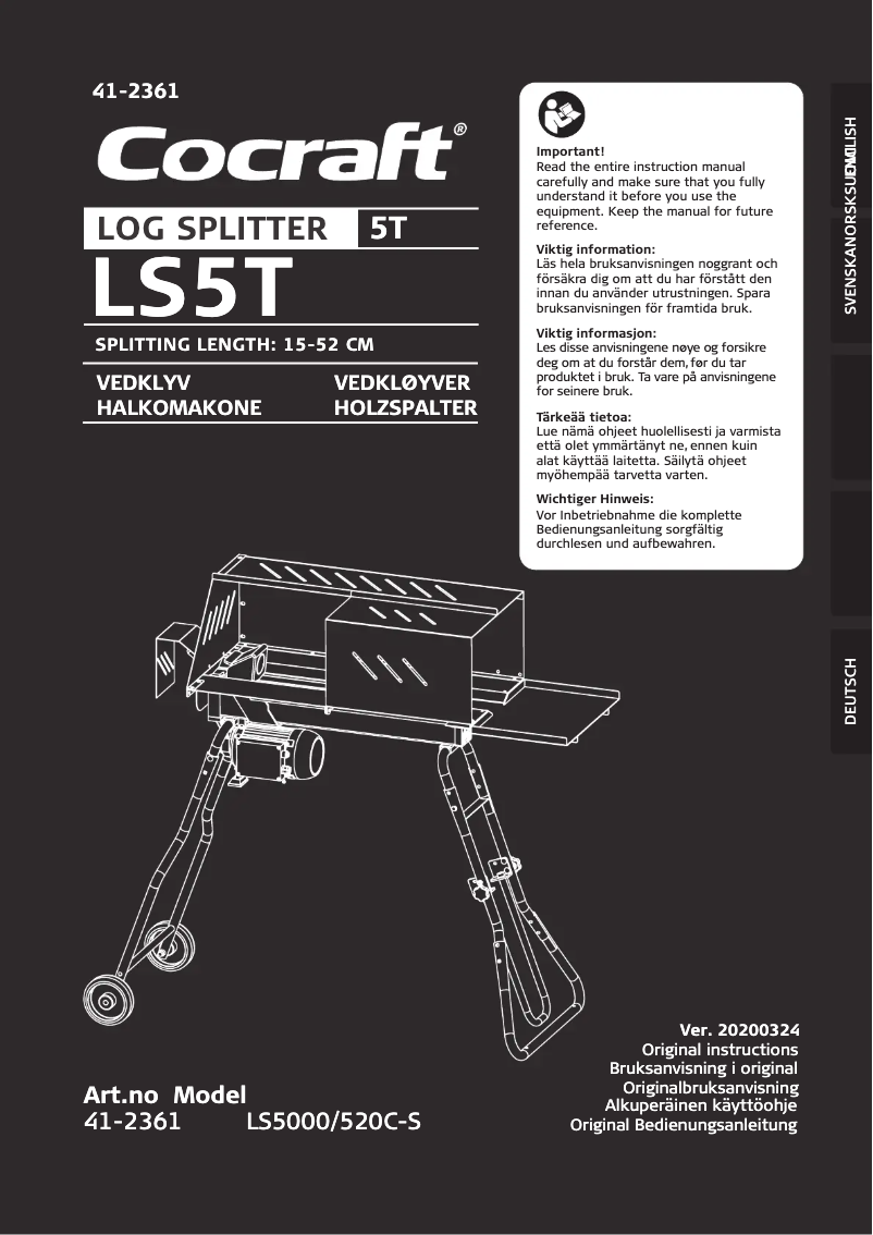 Page n°1 - Manuel utilisateur Cocraft LS5T