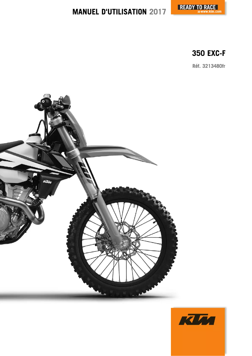 Page n°1 - Manuel utilisateur KTM 350 EXC-F Six Days (2017)
