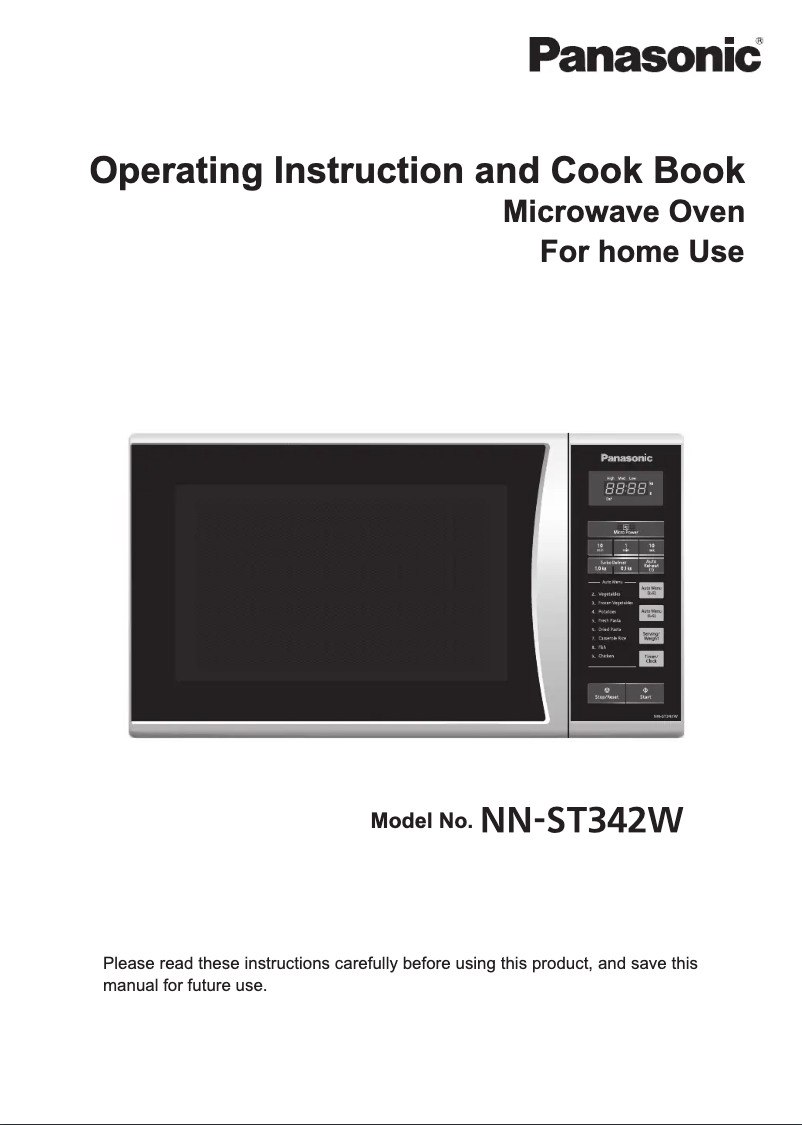 Page 1 de la notice Manuel utilisateur Panasonic NN-ST342W