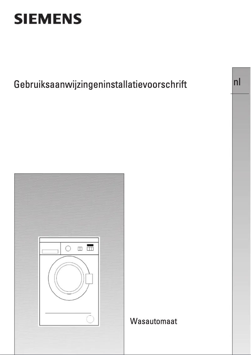 Page n°1 - Manuel utilisateur Siemens WM14A260SK