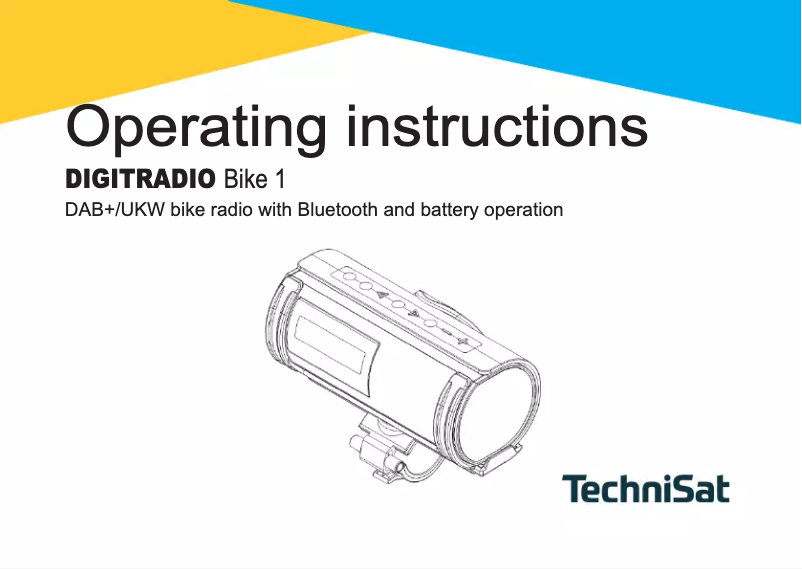 Page 1 de la notice Manuel utilisateur TechniSat DigitRadio Bike 1