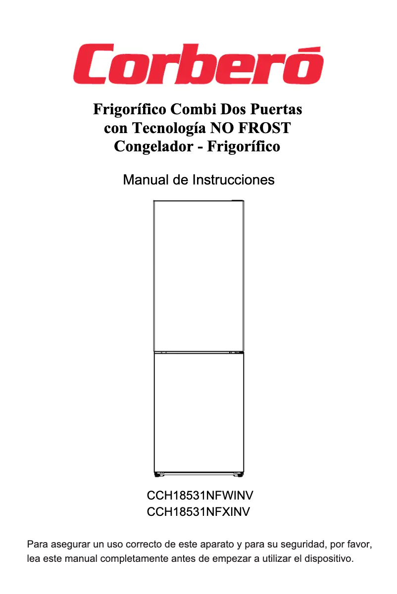 Page n°1 - Manuel utilisateur Corbero CCH18531NFWINV