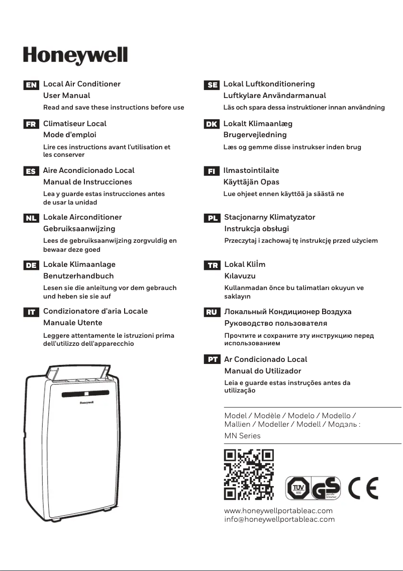 Page 1 de la notice Manuel utilisateur Honeywell MN10CESWW