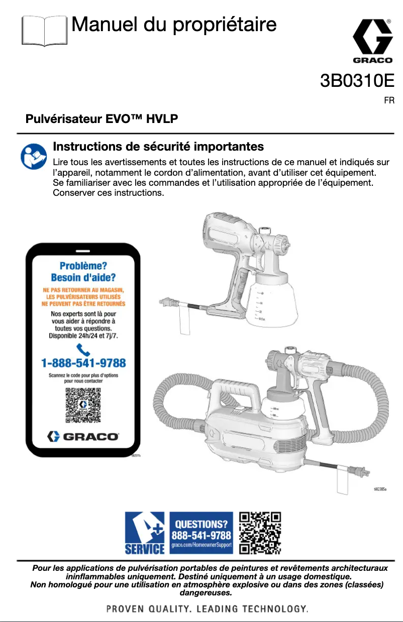 Page 1 de la notice Manuel utilisateur Graco EVO Plus 27F401