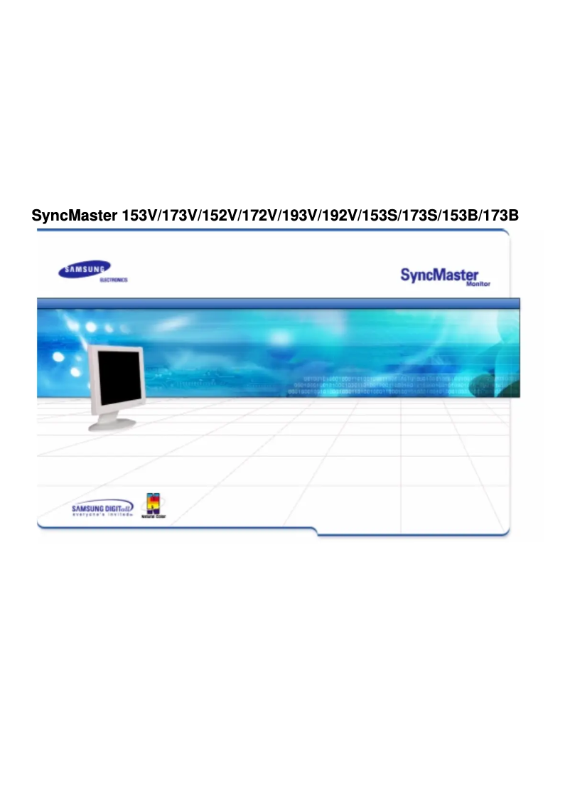 Page n°1 - Manuel utilisateur Samsung SyncMaster 175V
